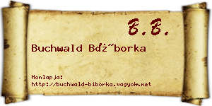 Buchwald Bíborka névjegykártya