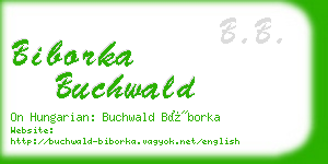 biborka buchwald business card